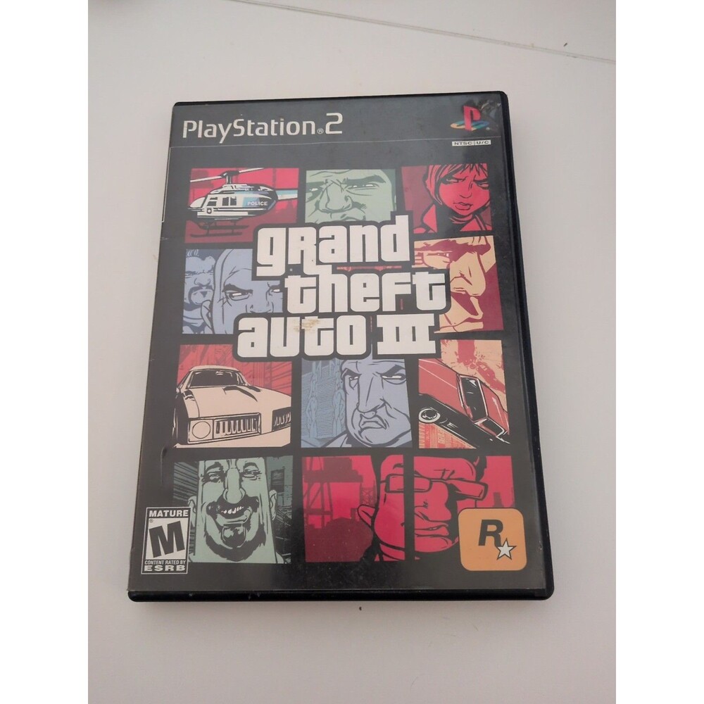 Grand Theft Auto III 3 PS2 PlayStation 2 Black Label Complete W/ Poster Tested